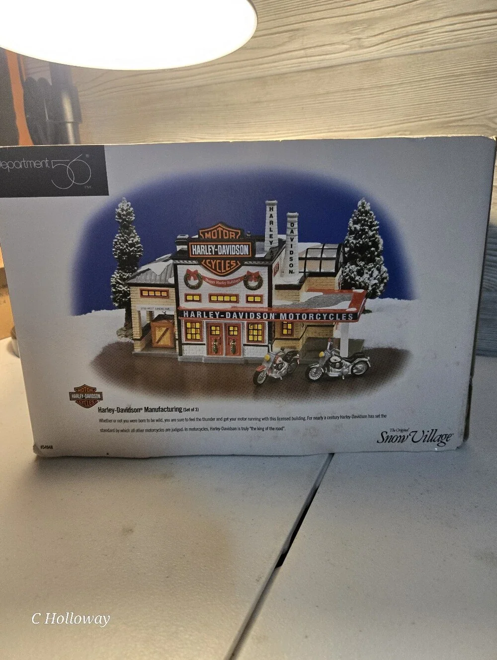 Dept 56 Snow Village Harley Davidson Building ***MISSING THE 2 MOTORCYCLES